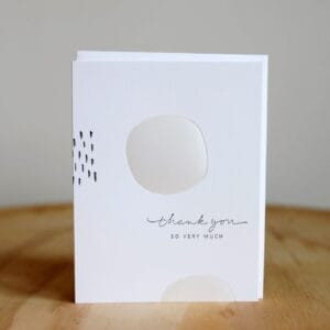 Ramona & Ruth Thank You White Dots Card