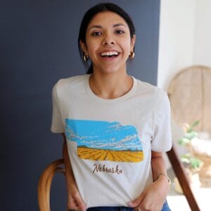 Little Mountain Print Shoppe Nebraska Big Sky T-Shirt