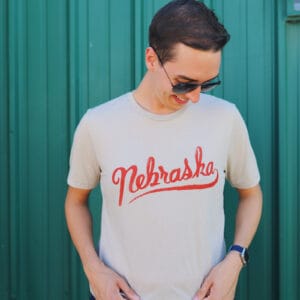 Little Mountain Print Shoppe Nebraska Script T-Shirt