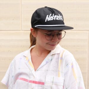 Omaha Screen Co. Black Nebraska Hat