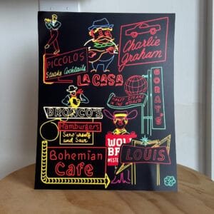 Mistie Eyed Designs Neon Signs of Omaha Print