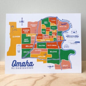 Mistie Eyed Designs Omaha Neighborhoods Print