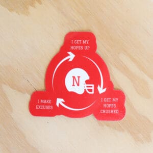 Corn 'N Raised Husker Football Cycle Sticker