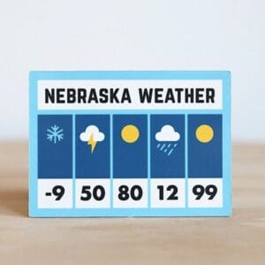 Heartlandia Nebraska Weather Magnet