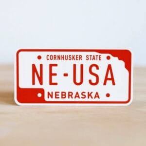 Heartlandia Nebraska License Plate Magnet